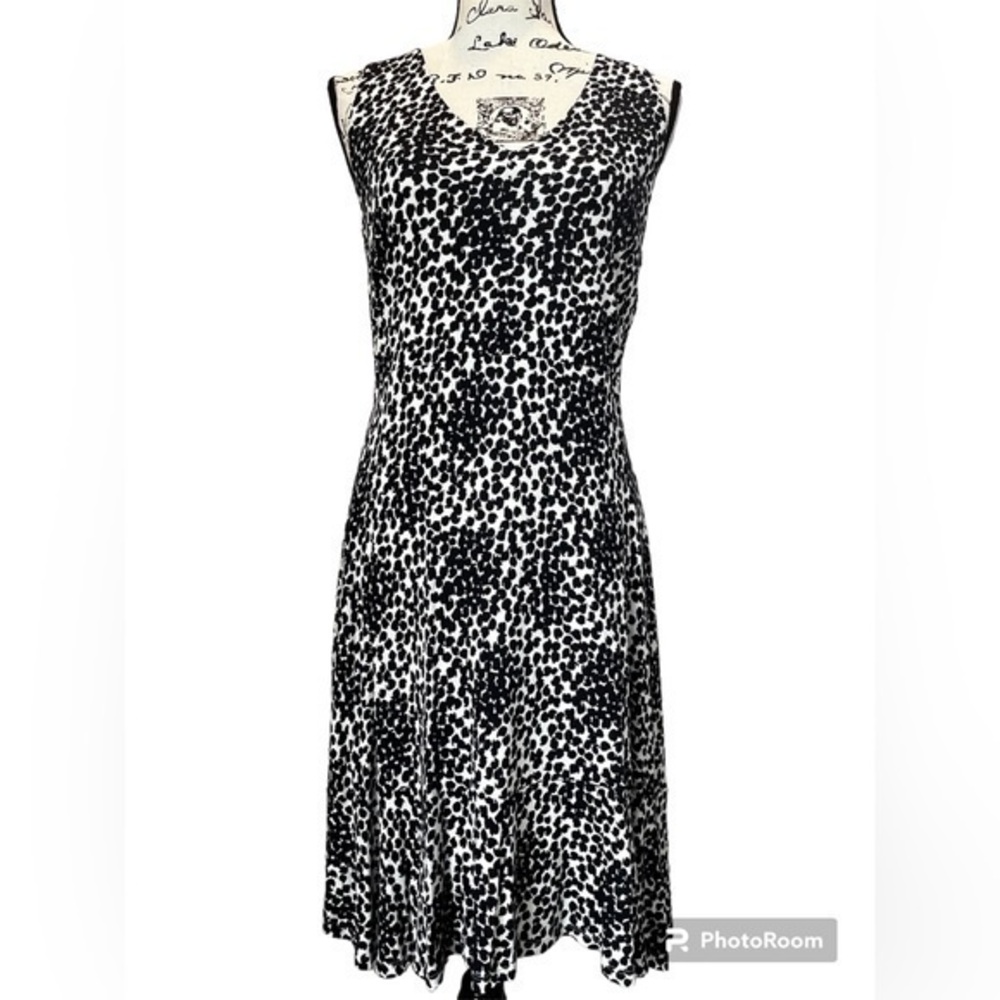 LOFT Dark Blue/White Summer Dress Size Small